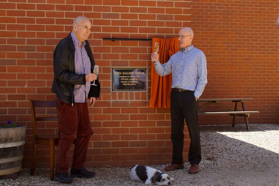 Tahbilk honours James Halliday AM with cellar building dedication